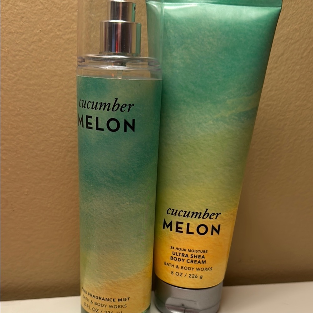 Bath & Body Works Cucumber Melon Body Cream and Mist Set